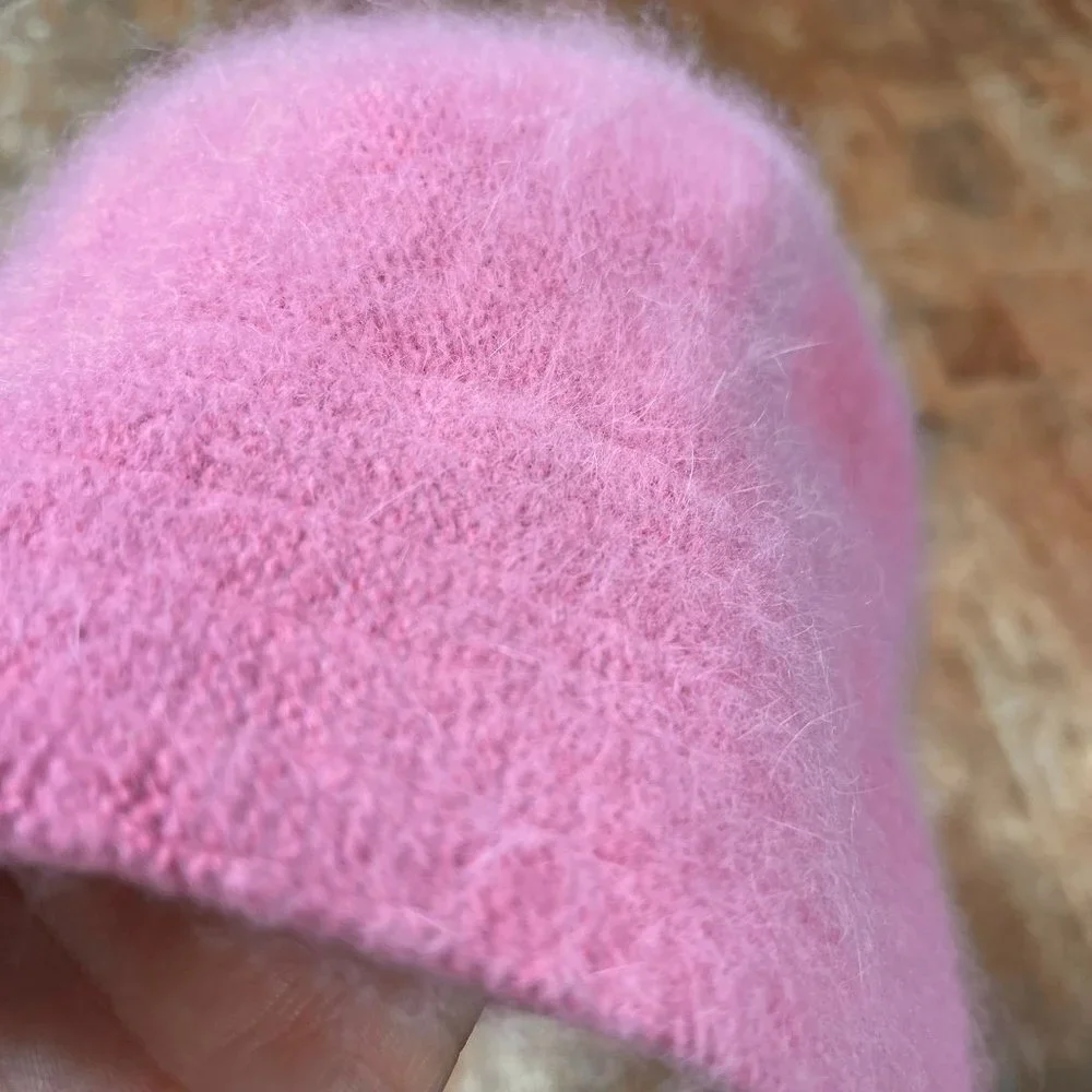 BP Nordstrom Angora Blend Bucket Hat‎ Pink Fuzzy One Size Y2K 00s Streetwear
